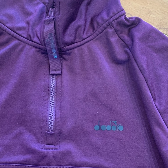 Womens diadora Purple Quarter-Zip Pullover sweater - Picture 2 of 5